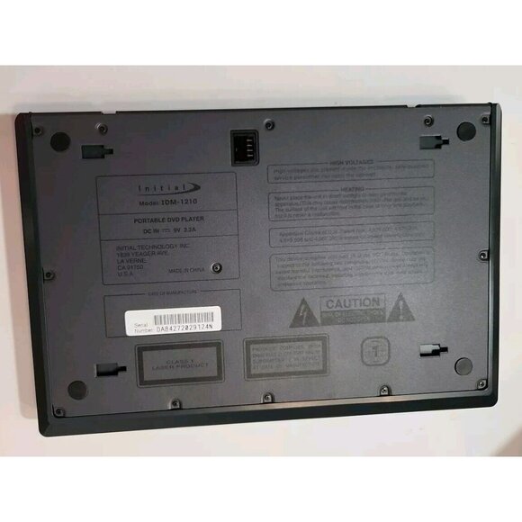 Initial IDM-1210 Portable DVD Player w/Lots of Extras for Parts Only Won't Load - Picture 6 of 12